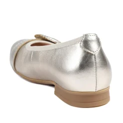 Gabor Leather Ballet Pumps - Gold