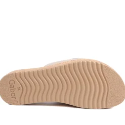 Gabor Leather Platform Sandals - Natural
