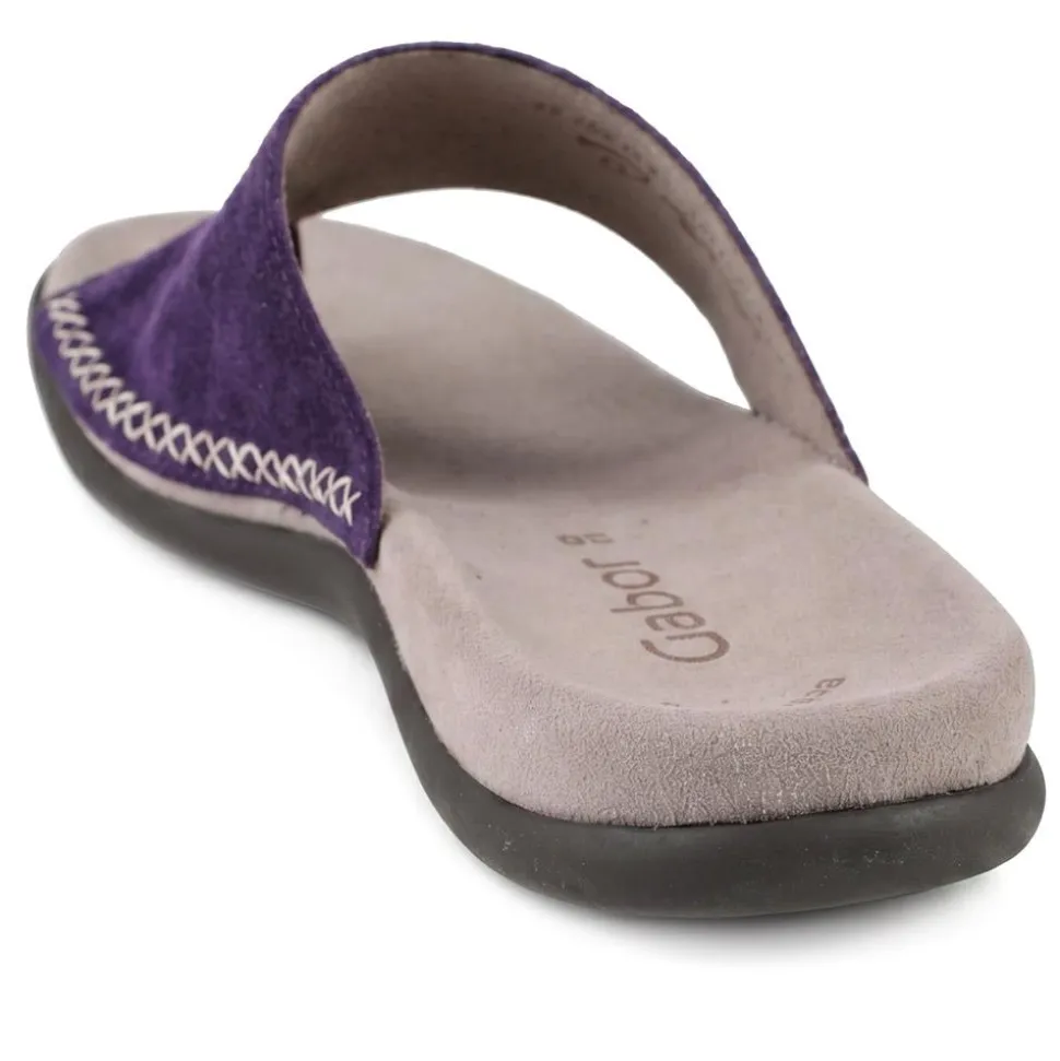 Gabor Leather Toe Post Sandals - Purple