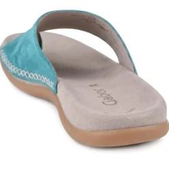 Gabor Leather Toe Post Sandals - Teal