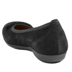 Gabor Raven Leather Ballet Pumps - Black