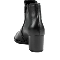 Gabor Smart Leather Zip Up Ankle Boots - Black