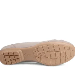 Gabor Wide Fit Leather Heeled Pumps - Taupe
