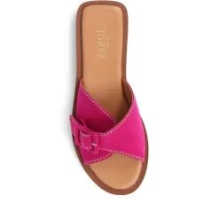 Georgette Leather Mules - Pink