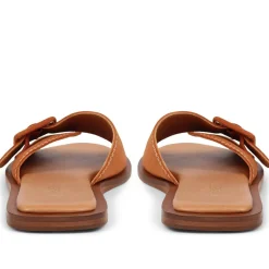 Georgette Leather Mules - Tan