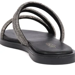 Ghita Calf Leather Sandals - Black