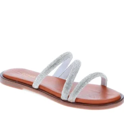 Ghita Calf Leather Sandals - Silver