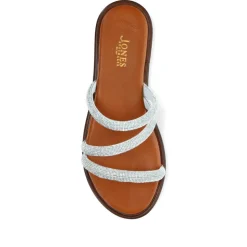 Ghita Calf Leather Sandals - Silver