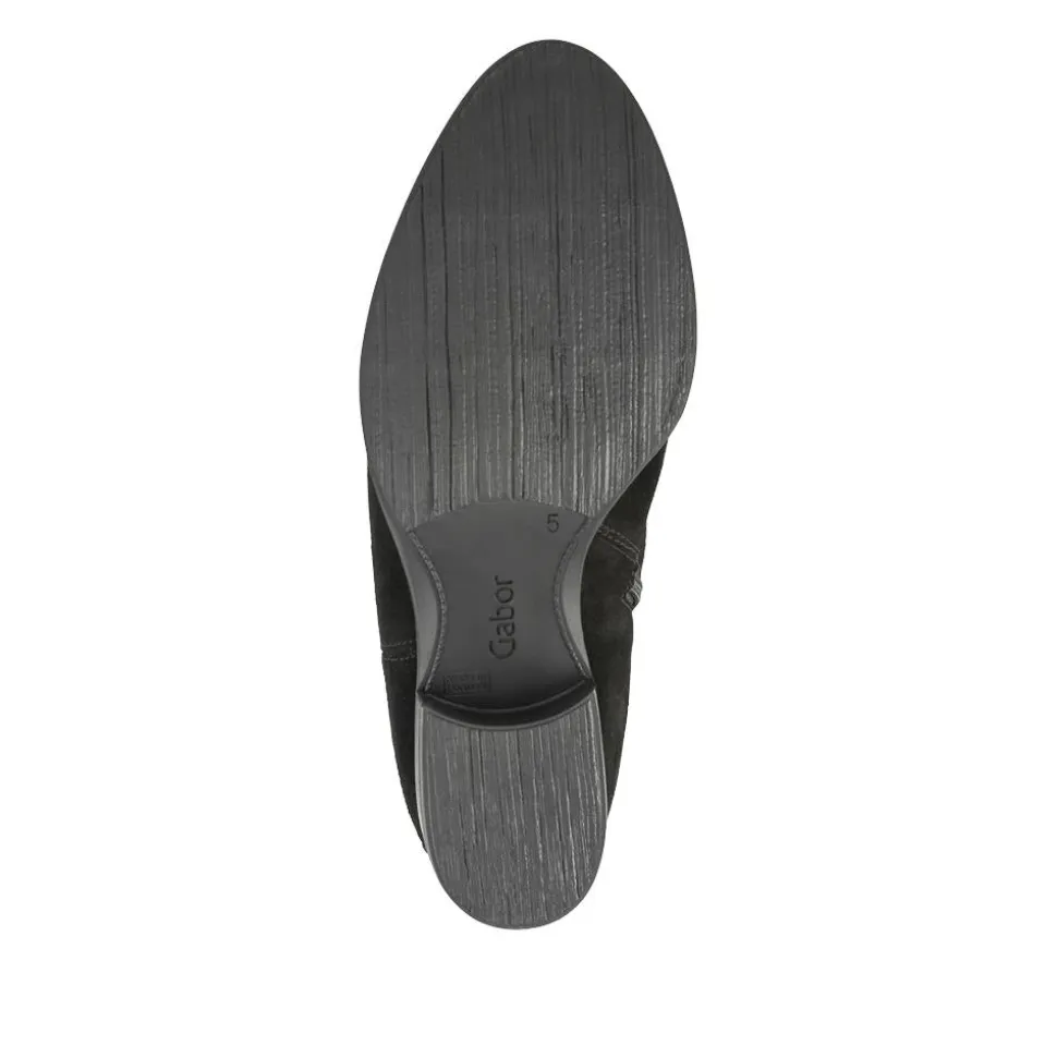 Gibside Gabor Leather Ankle Boots - Black