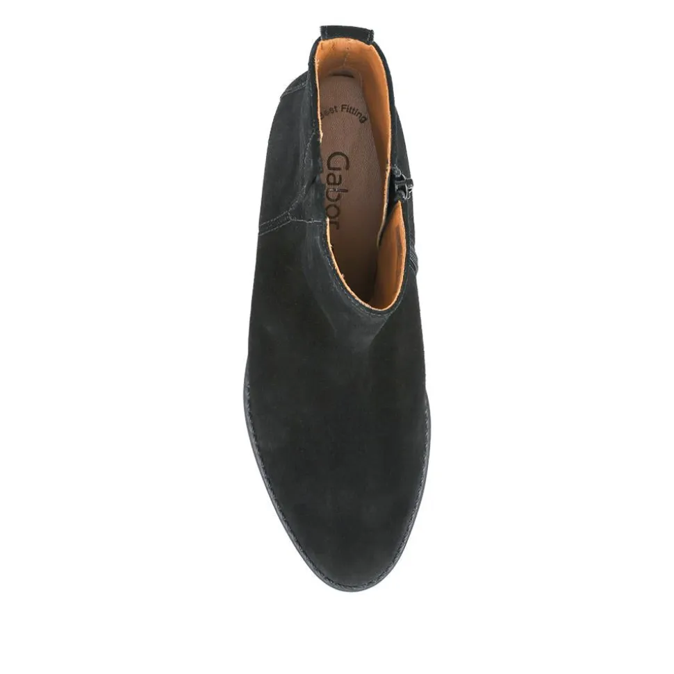 Gibside Gabor Leather Ankle Boots - Black