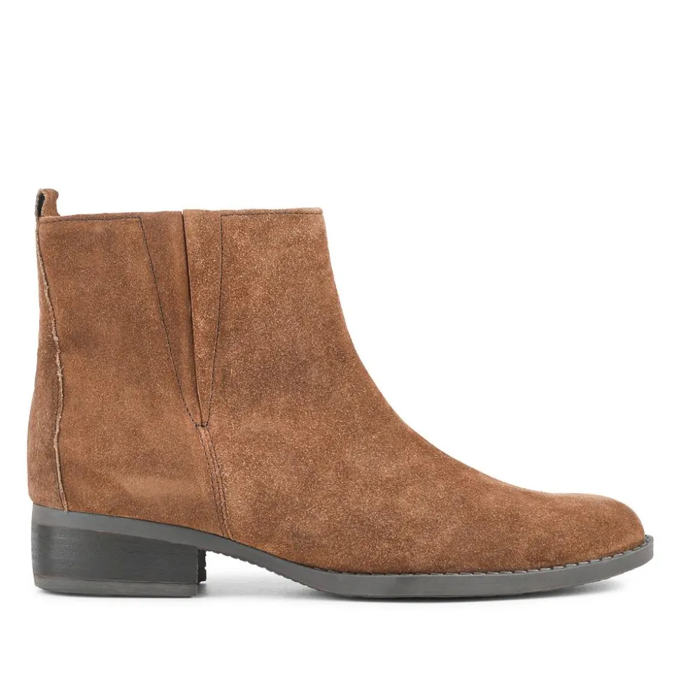 Gibside Gabor Leather Ankle Boots - Brown