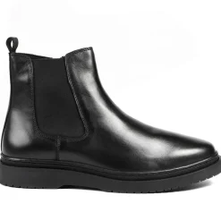 Gregory Warm Lined Leather Chelsea Boots - Black
