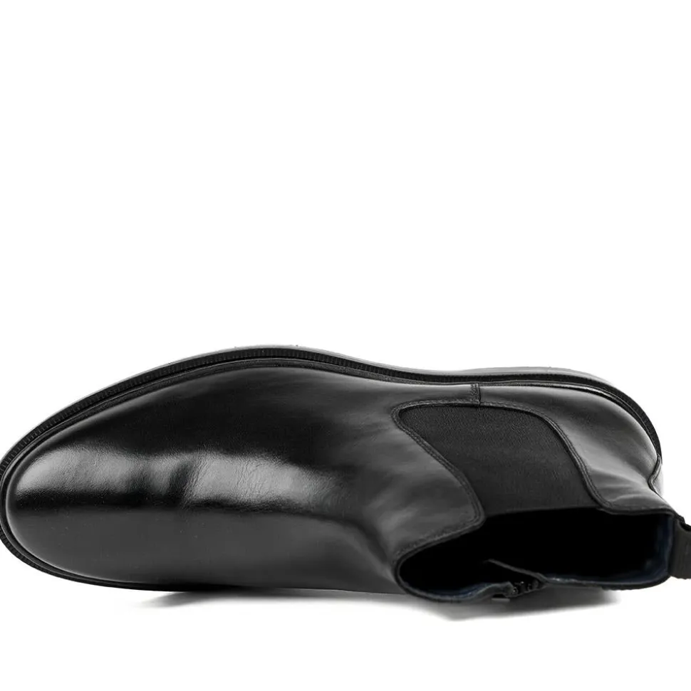 Gregory Warm Lined Leather Chelsea Boots - Black