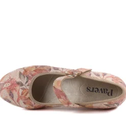Grippy Adjustable Fasten Mary Janes - Pink Floral