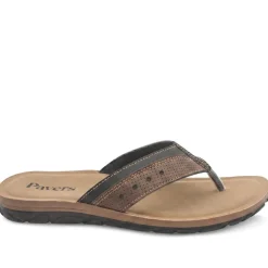 Grippy Cross Strap Mule Sandals - Brown