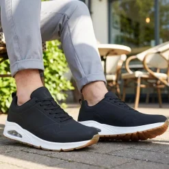 Grippy Lace-Up Trainers - Black