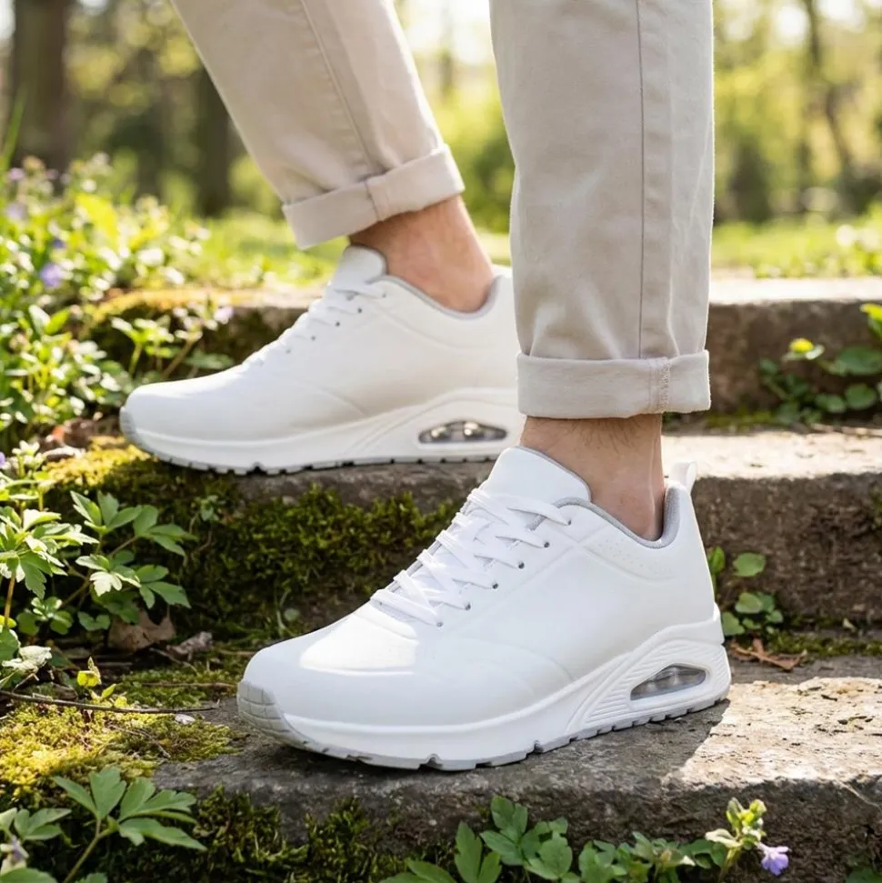 Grippy Lace-Up Trainers - White