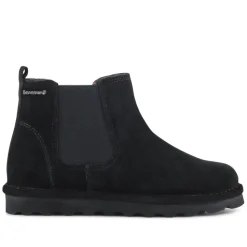 Grippy-Soled Elastic Ankle Boots - Black