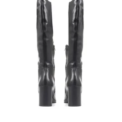 Guia Block Heeled Knee High Boots - Black