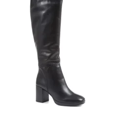 Guia Block Heeled Knee High Boots - Black