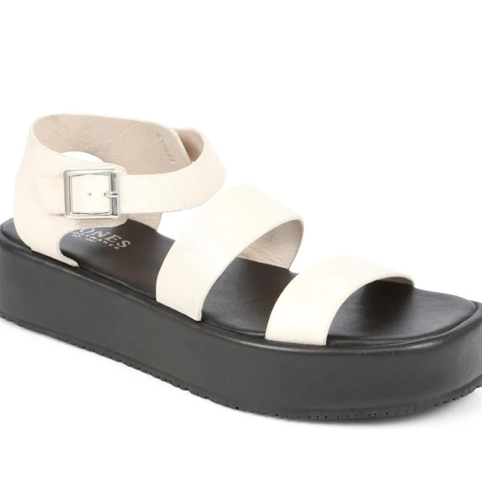 Hailey Leather Platform Sandals - Off White