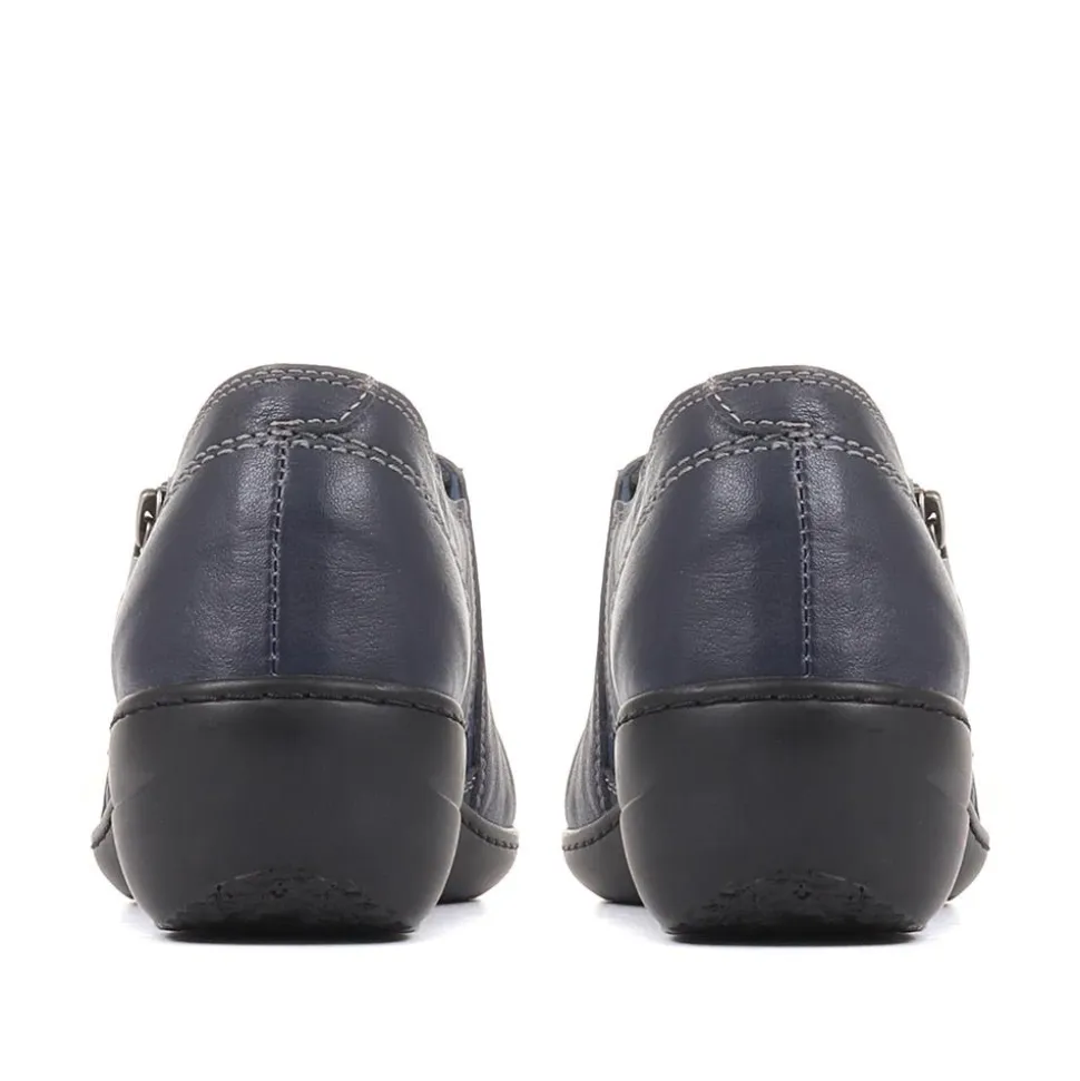 Handmade Leather Shoes - Navy