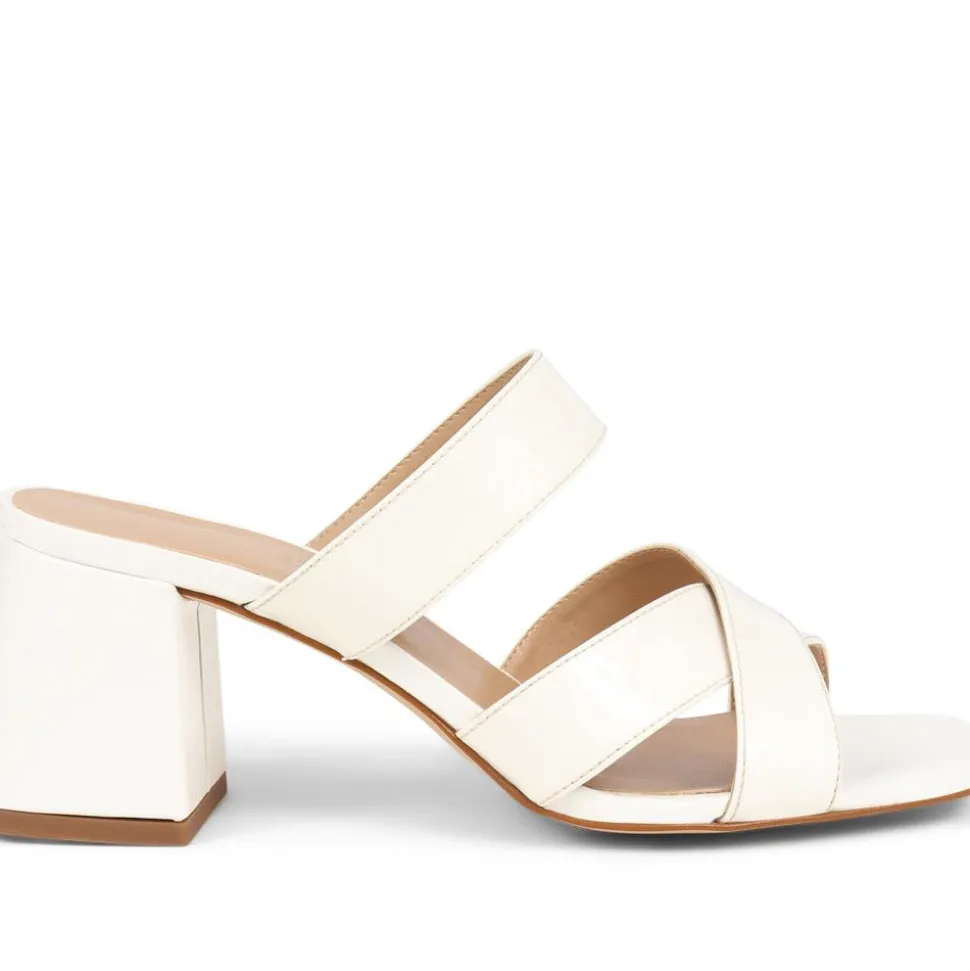 Harrietta Mule Sandals - White