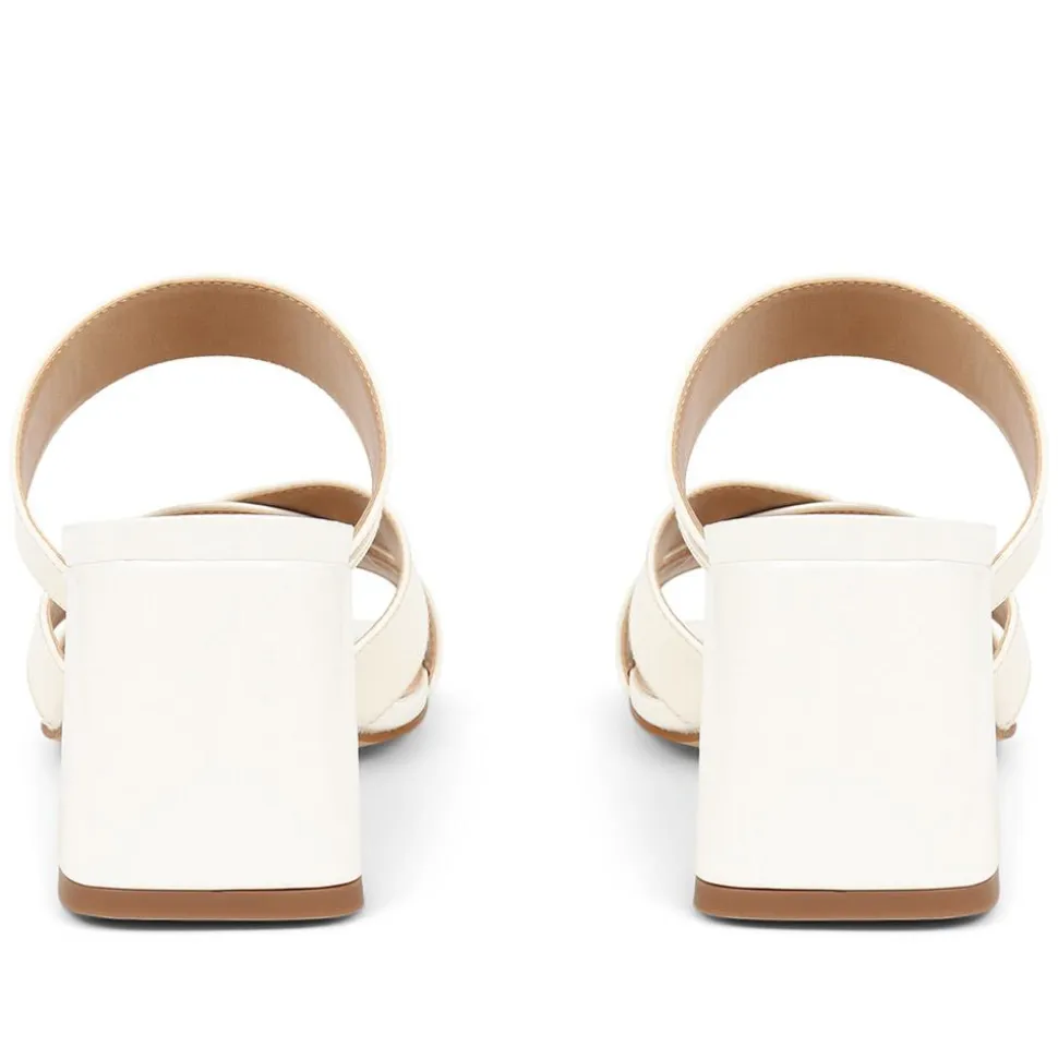 Harrietta Mule Sandals - White