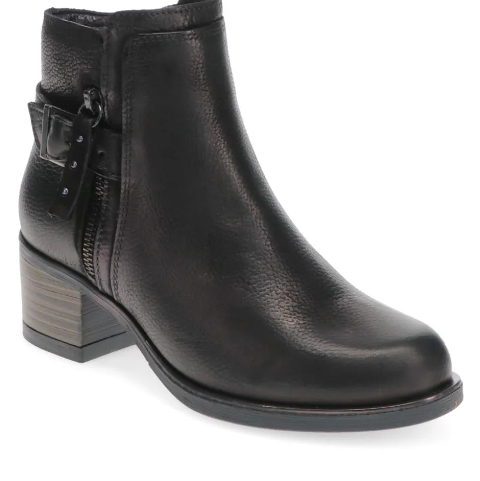 Heeled Ankle Boots - Black