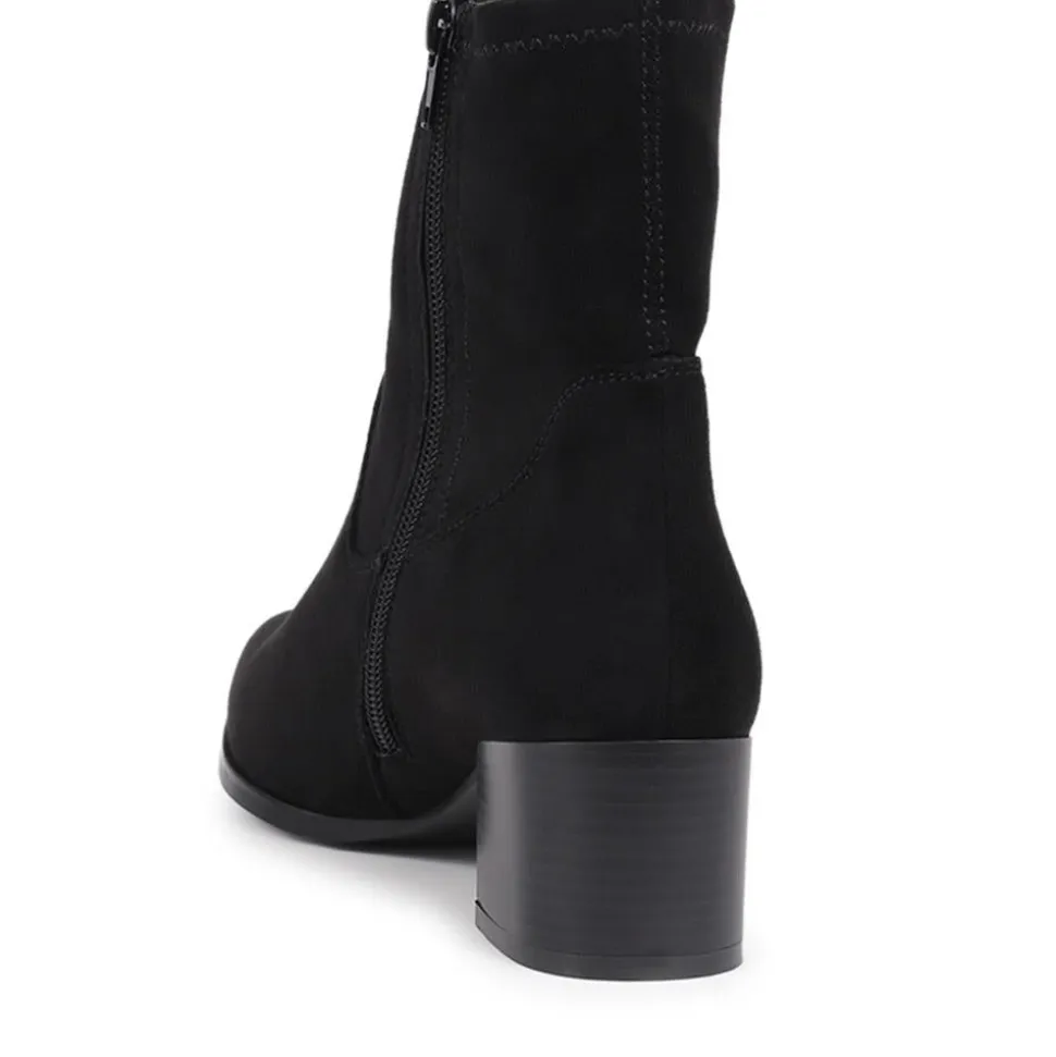 Heeled Ankle Boots - Black
