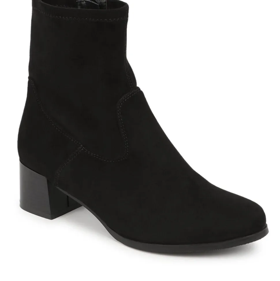 Heeled Ankle Boots - Black