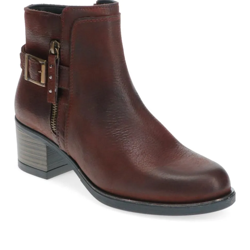 Heeled Ankle Boots - Dark Brown