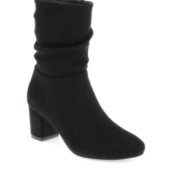 Heeled Calf Boots - Black