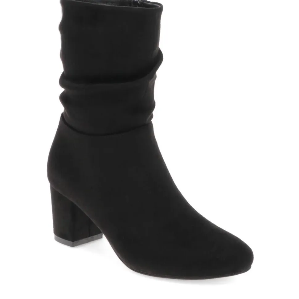 Heeled Calf Boots - Black