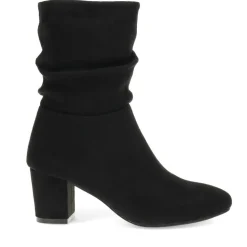 Heeled Calf Boots - Black
