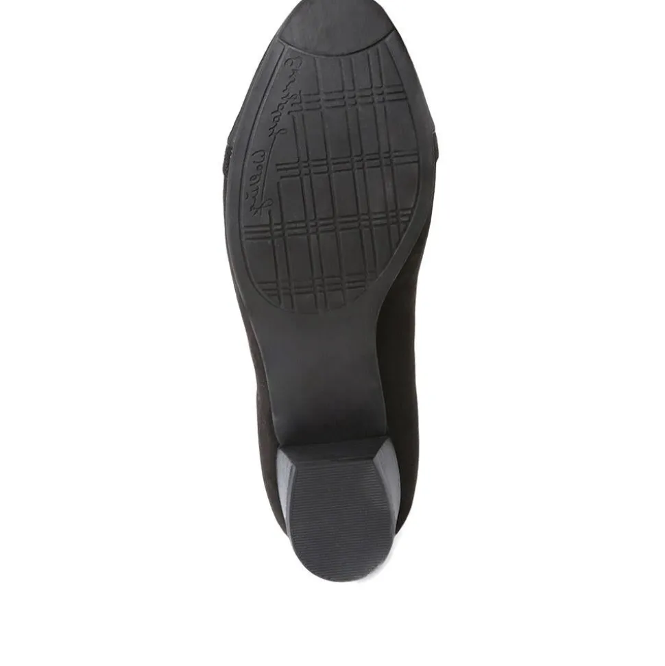 Heeled Court Shoes - Navy