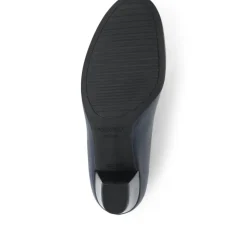 Heeled Court Shoes - Navy