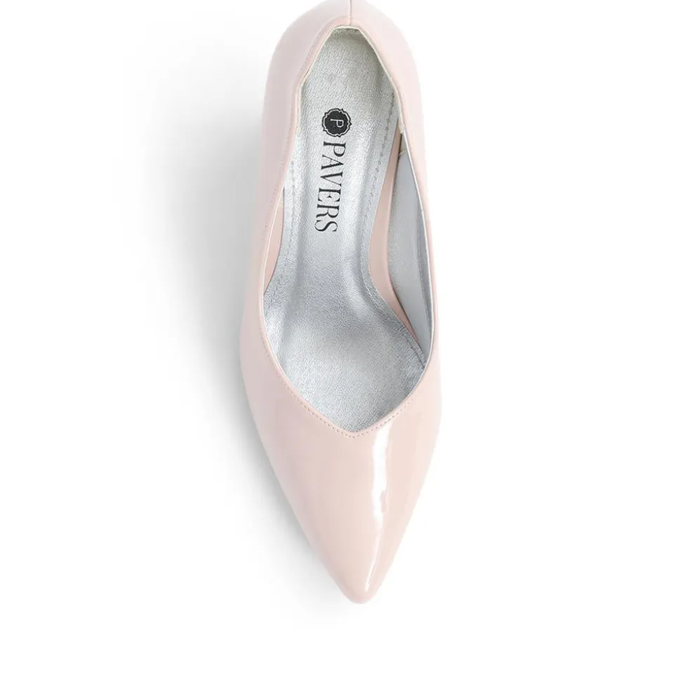Heeled Court Shoes - Nude