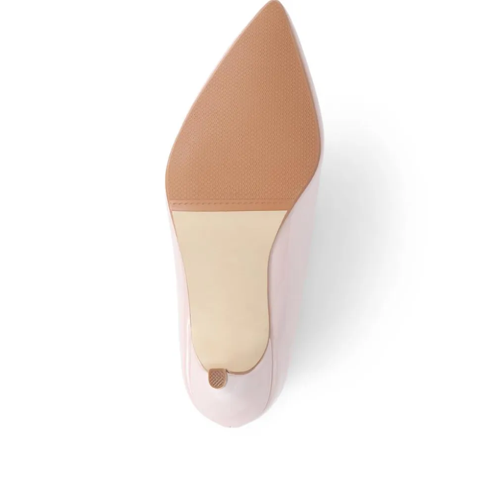 Heeled Court Shoes - Nude