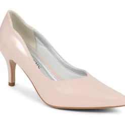 Heeled Court Shoes - Nude