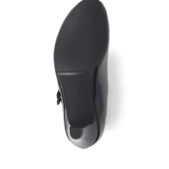 Heeled Mary Janes - Black Patent