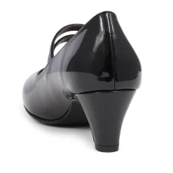 Heeled Mary Janes - Black Patent