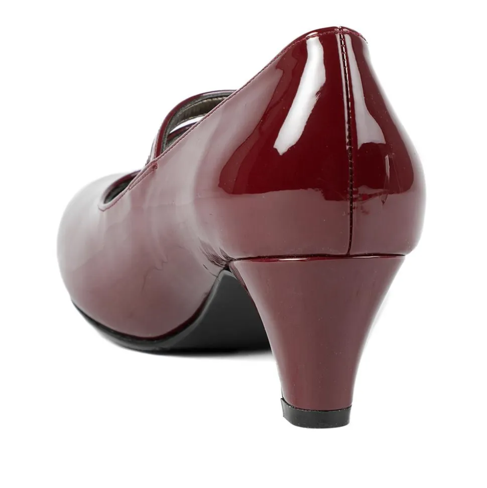 Heeled Mary Janes - Bordeaux