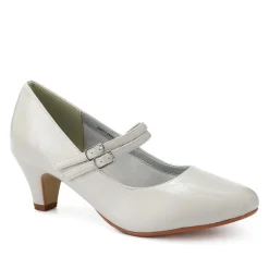 Heeled Mary Janes - Cream