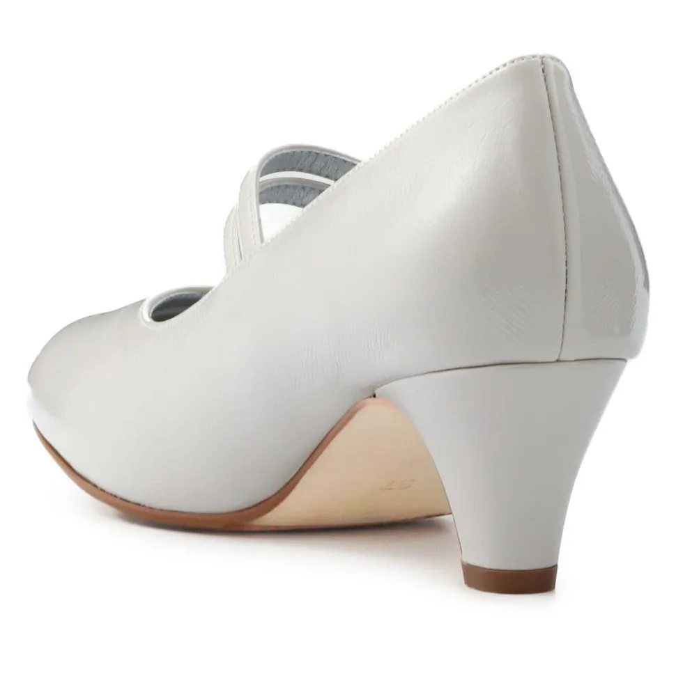 Heeled Mary Janes - Cream