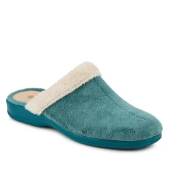 Heeled Mule Slippers - Teal