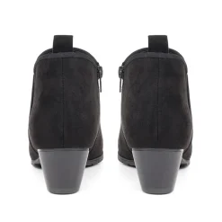 Heeled Short Ankle Boots - Black