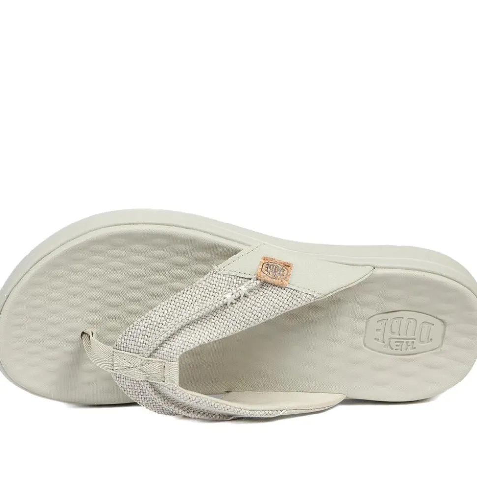 HeyDude Finn Flip Braided Flip Flops - Beige