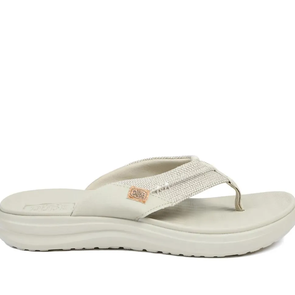 HeyDude Finn Flip Braided Flip Flops - Beige