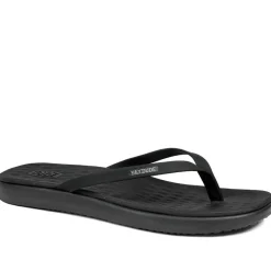 HeyDude Flat Toe Post Flip Flops - Black